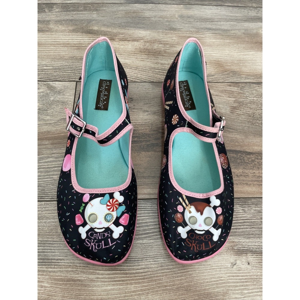 Chocolaticas Hot Chocolate Candy Skull/ Choco Skull Mary Jane Shoes Size 40 EUC